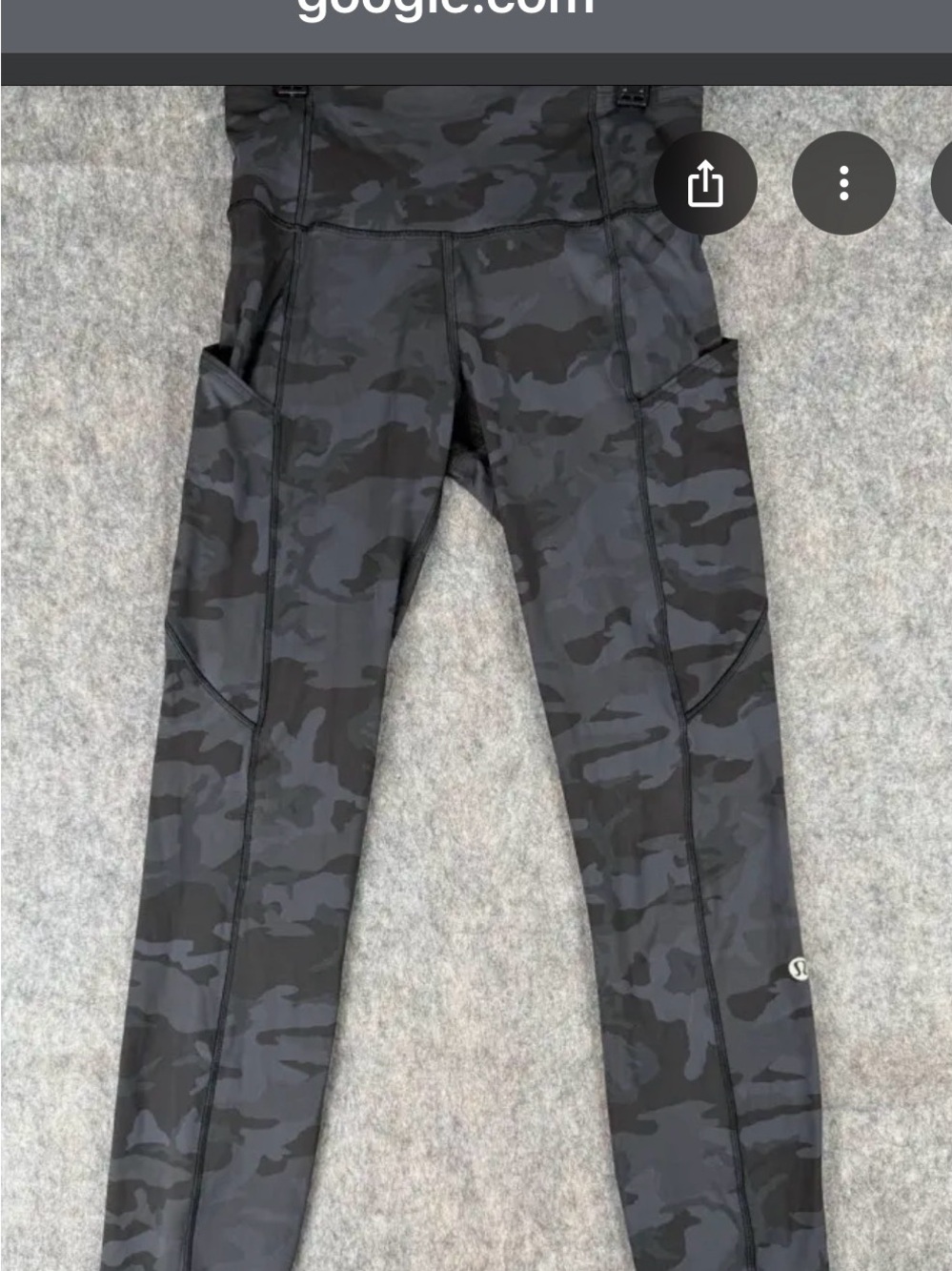 lululemon athletica Black & Gray Camo Pocket Leggings